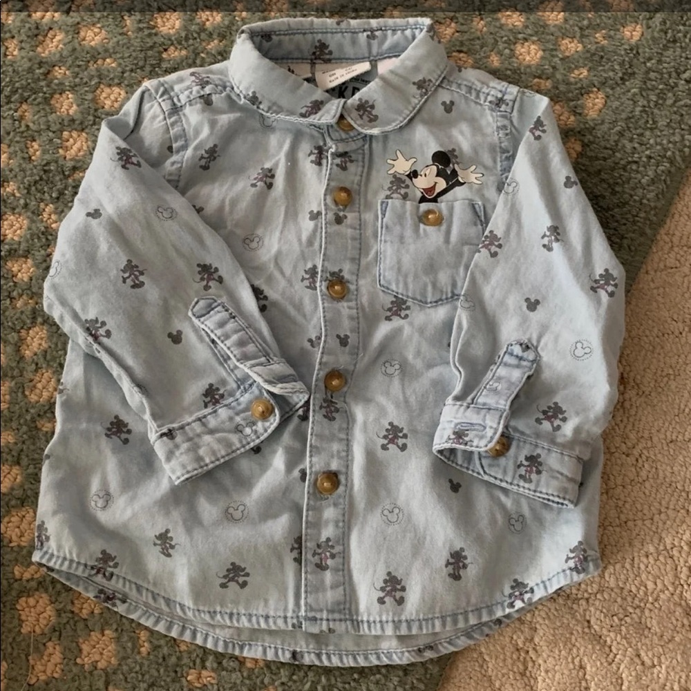 Zara Mickey Mouse Boy Shirt